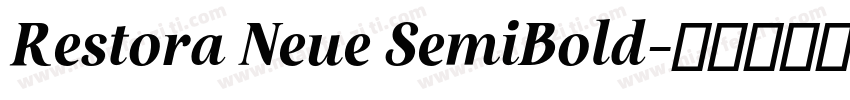 Restora Neue SemiBold字体转换